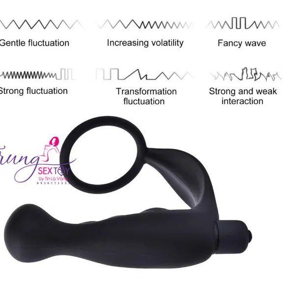 Cockring có rung kích thích hậu môn cực sướng 