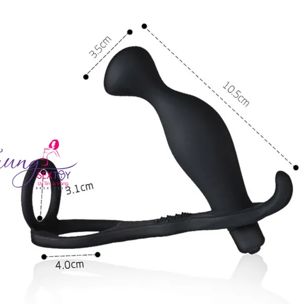 Cockring có rung kích thích hậu môn cực sướng 