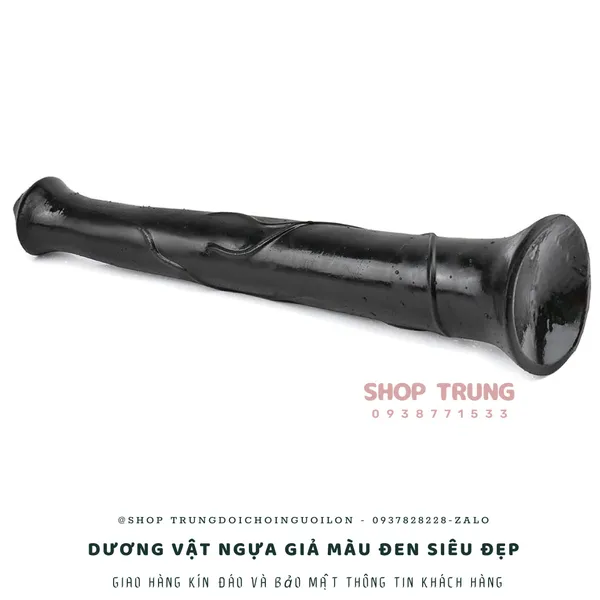 Dương vật ngựa giả hít tường màu đen 40cm
