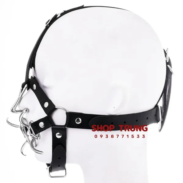 Đai Đeo Đầu Kèm Khóa Miệng Dụng Cụ Bạo Dâm Tích Hợp 3 Trong 1 Đỉnh Cao