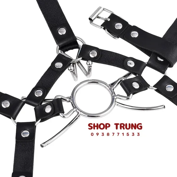 Đai Đeo Đầu Kèm Khóa Miệng Dụng Cụ Bạo Dâm Tích Hợp 3 Trong 1 Đỉnh Cao