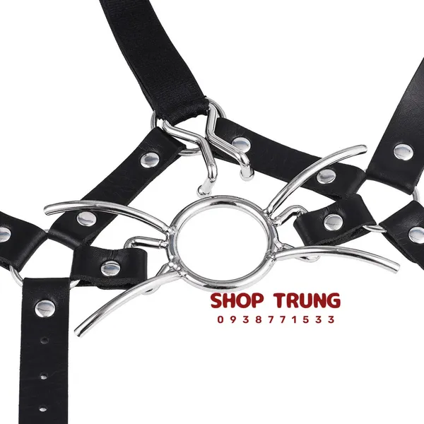 Đai Đeo Đầu Kèm Khóa Miệng Dụng Cụ Bạo Dâm Tích Hợp 3 Trong 1 Đỉnh Cao