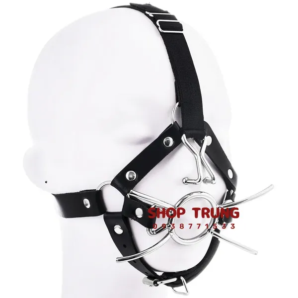 Đai Đeo Đầu Kèm Khóa Miệng Dụng Cụ Bạo Dâm Tích Hợp 3 Trong 1 Đỉnh Cao