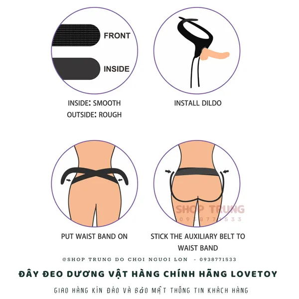 Đai đeo dương vật chính hãng Lovetoy