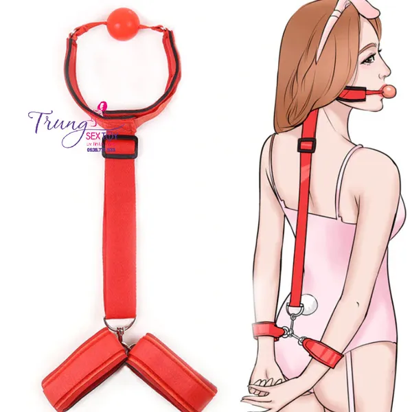 Set Đồ Chơi Bạo Dâm Khóa Tay và Bịt Miệng Siêu Phê
