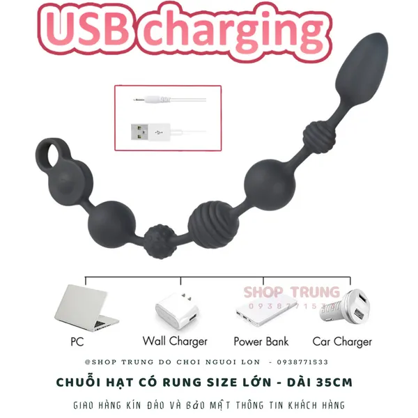 Chuỗi hạt có rung dài 35cm dành cho hậu môn