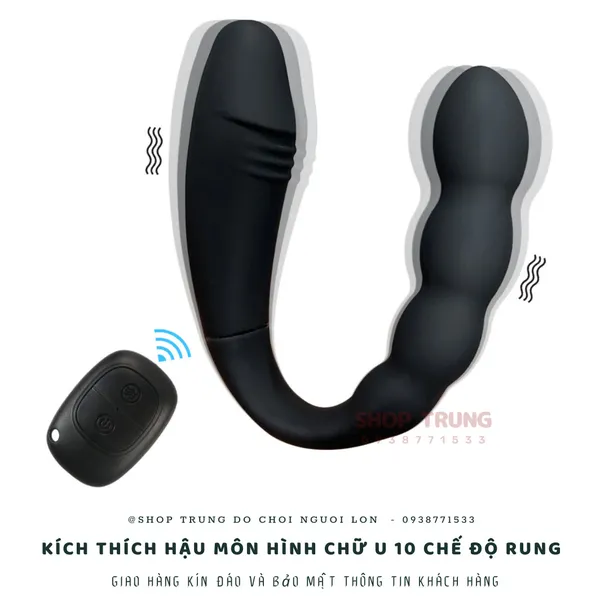 Kích thích hậu môn điều khiển từ xa hình chữ U 