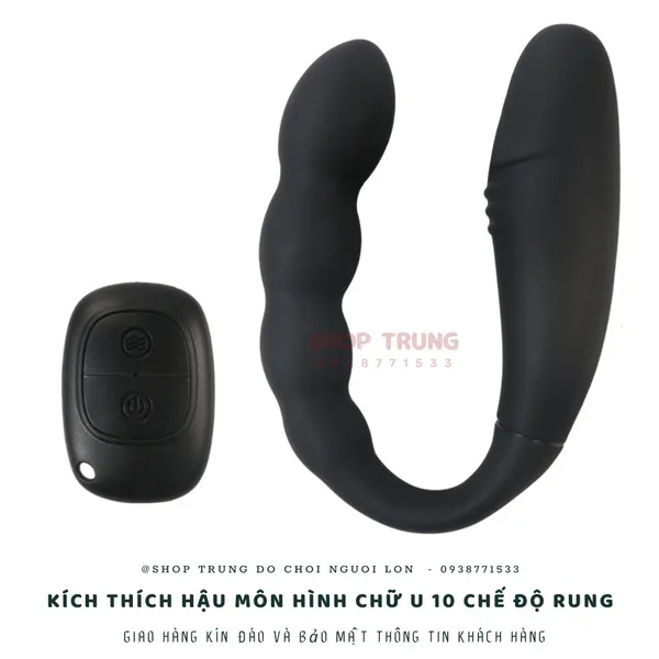 Kích thích hậu môn điều khiển từ xa hình chữ U 