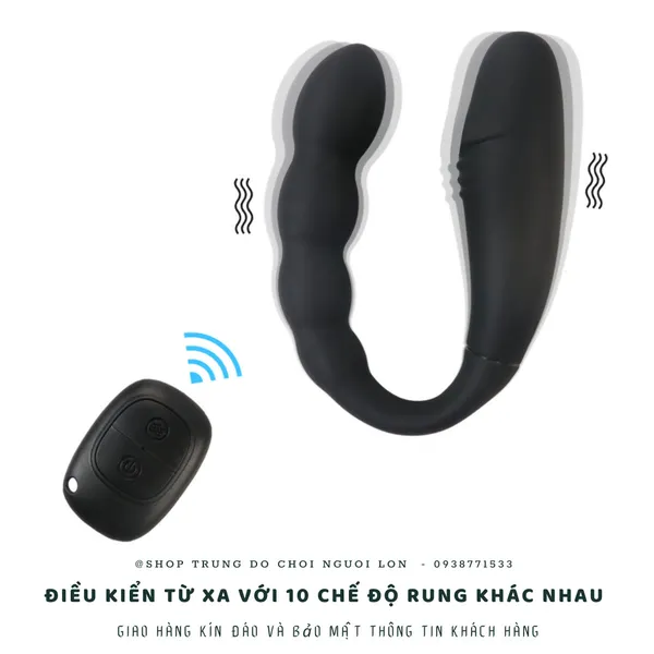 Kích thích hậu môn điều khiển từ xa hình chữ U 