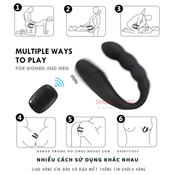 Kích thích hậu môn điều khiển từ xa hình chữ U 