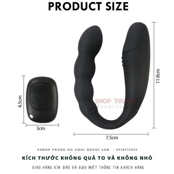Kích thích hậu môn điều khiển từ xa hình chữ U 