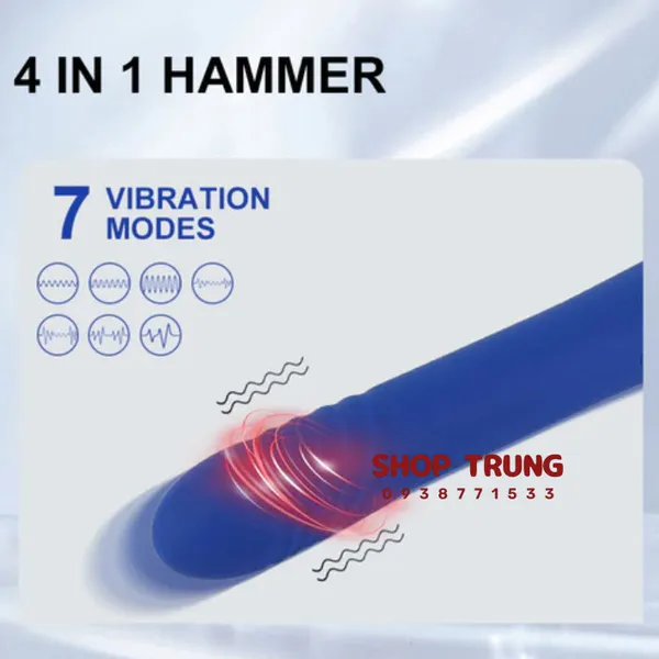 Búa Cầm Tay 7 Chế Độ Hút - Liếm - Rung Thụt Cực Phê