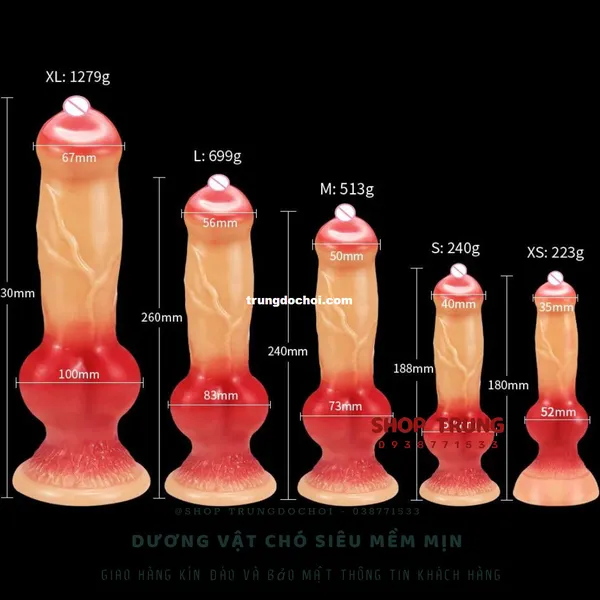 Dương Vật Giả Chó Siêu Mềm Mịn - Giải Tỏa Nhu Cầu Sinh Lý Nữ