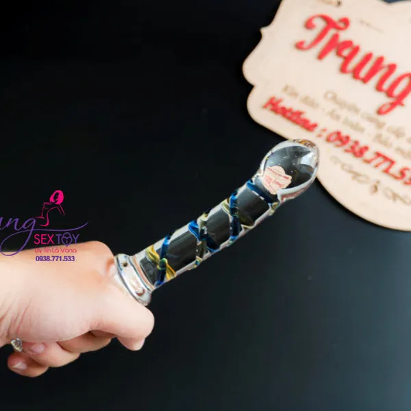 Đồ chơi người lớn bằng thủy tinh cầm tay hai đầu