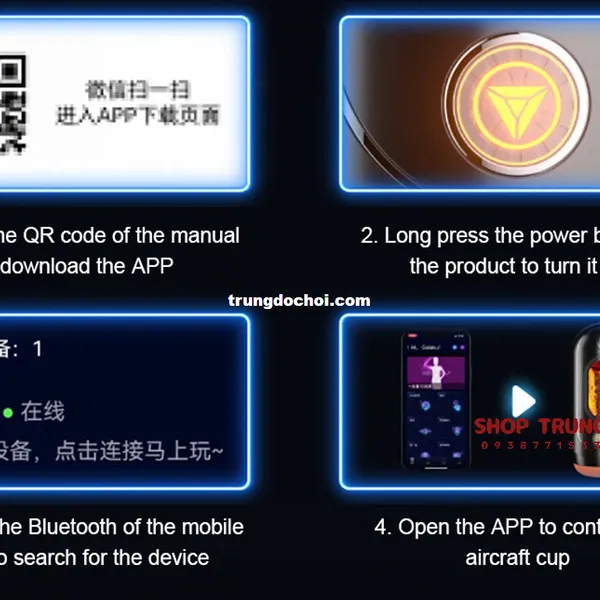 Cốc Tự Sương Galaku Rung 10 Chế Tự Động Nhỏ Gọn, An Toàn, Điều Khiển Qua App