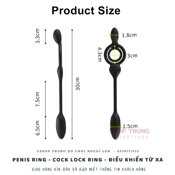 Penis Ring - Cock Lock Ring - Điều khiển từ xa