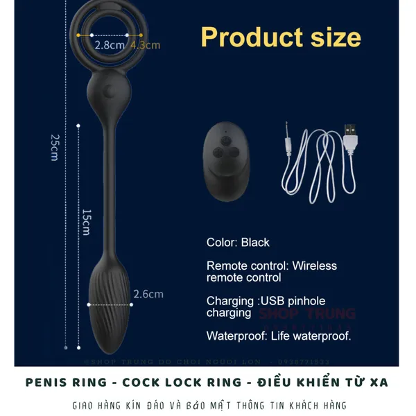 Penis Ring - Cock Lock Ring - Điều khiển từ xa