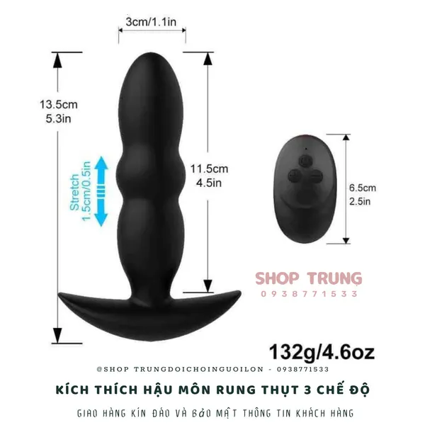 Dụng cụ Massage Hậu Môn Rung Thụt Cực Phê