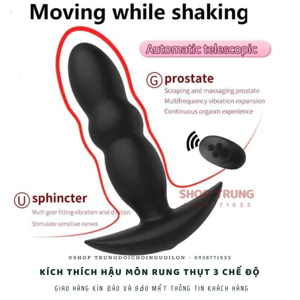 Dụng cụ Massage Hậu Môn Rung Thụt Cực Phê