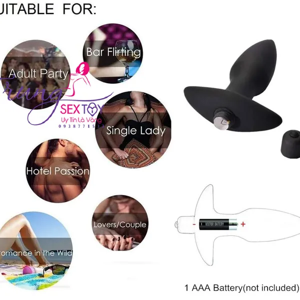 Dụng Cụ Massage Hậu Môn Silicon Mềm Mịn Cầm Tay Chắc Chắn