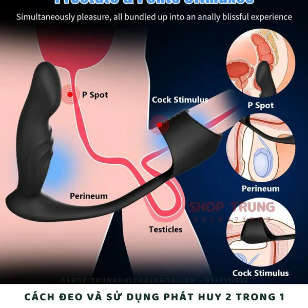 Butt Plug Dual Motor - Đồ chơi kích thích hậu môn cho nam
