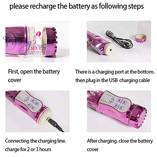 Dương Vật Giả Cầm Tay Rung Ngoáy 12 Chế Độ Dành Cho Nữ