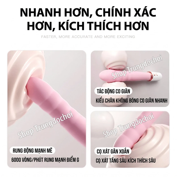 Dương Vật Giả Rung Thụt Ngụy Trang Ankni Pudding Bear Cực Cute, Cực Mạnh