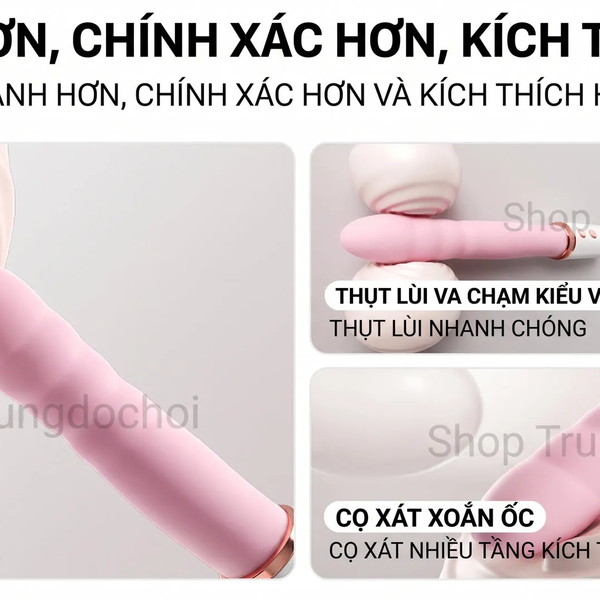 Dương Vật Giả Rung Thụt Ngụy Trang Ankni Pudding Bear Cực Cute, Cực Mạnh
