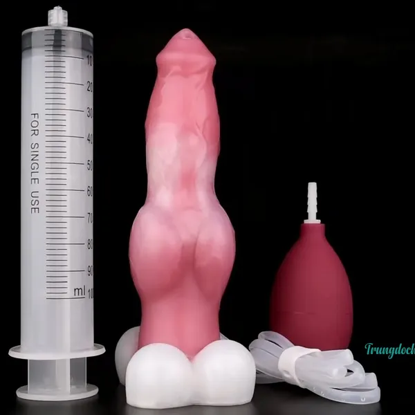 Dương Vật Giả Bắn Tinh YOGY Rung 10 Chế Độ, Kèm Bơm 100ml