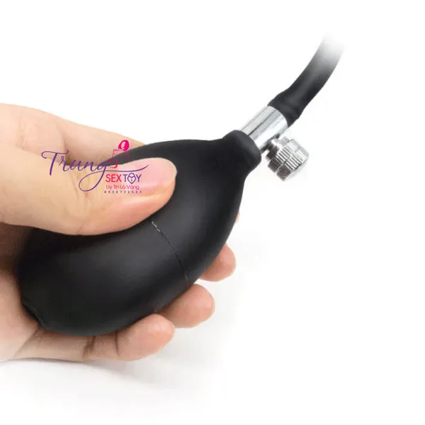 Dương vật giả bơm hơi màu đen không rung 