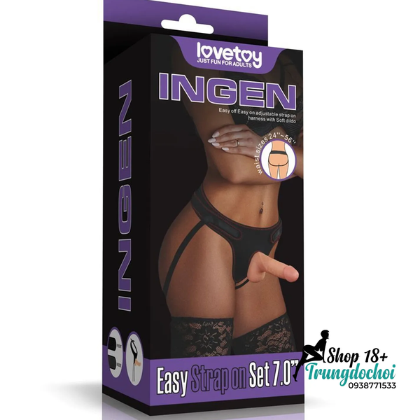 Bộ Dây Đeo Dương Vật Lovetoy Ingen Easy Strap-on Set 7 Inch — Có Đế Hút