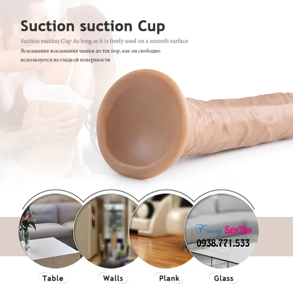 Dương vật giả gắn tường Crystal Dildos dành cho nữ thủ dâm 