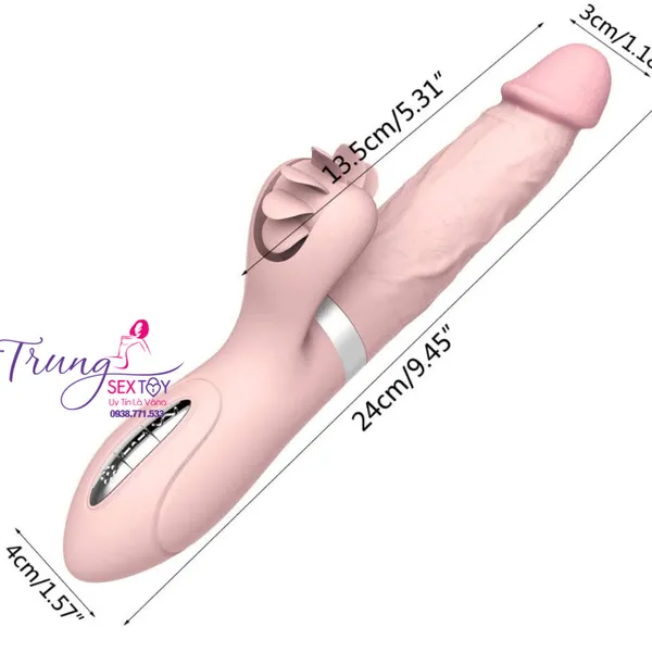 Dương Vật Giả Rung Thụt Mars Evo Có Nhiệt và Lưỡi Xoay