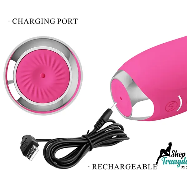 Dương Vật Rung Ngoáy Kích Thích Clitoris Pretty Love Molly Rabbit Vibrator 12 Chế Độ