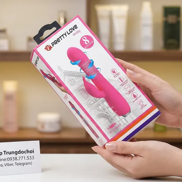 Dương Vật Rung Ngoáy Kích Thích Clitoris Pretty Love Molly Rabbit Vibrator 12 Chế Độ