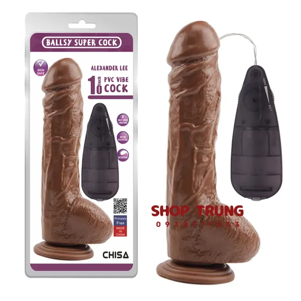 Dương Vật Giả Chisa Alexander Lee Rung Mạnh, Cỡ Lớn 25cm