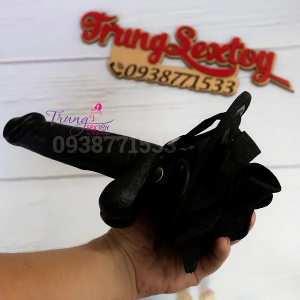 Cu giả có dây đeo màu đen dành cho les 11*3cm