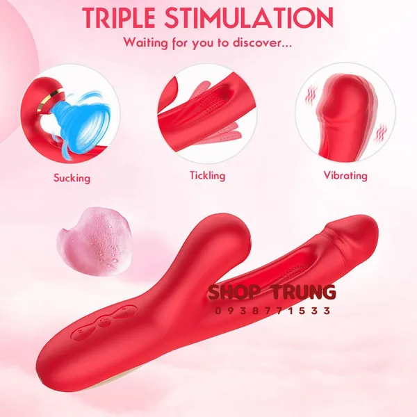 Dương Vật Giả Rung Bú Và Đá Lưỡi 3 Trong 1 Cực Mạnh
