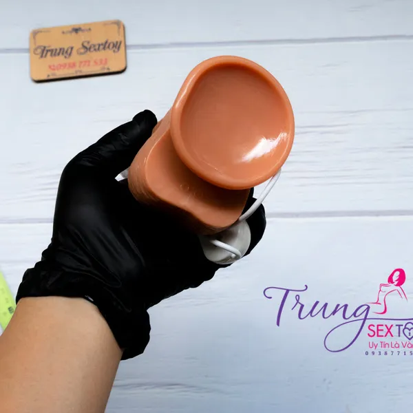 Dương Vật Giả Gắn Tường Rung Thụt 15cm