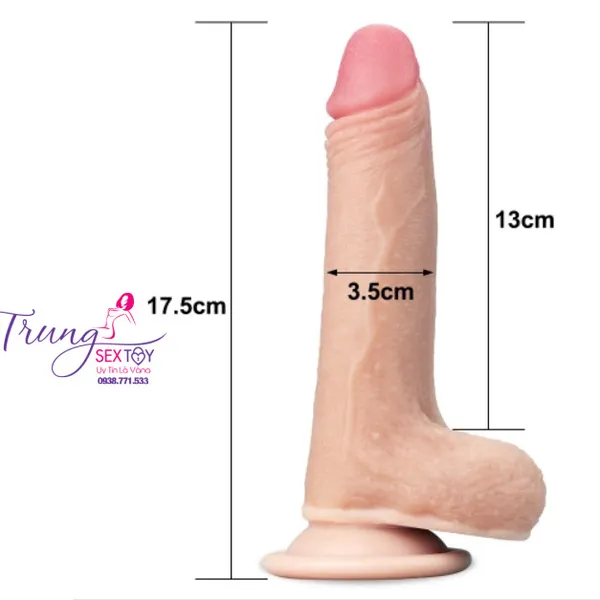 Dương Vật Giả 2 Lớp Mềm Mịn Skin Dual Da Trượt Cho Cảm Giác Như Thật