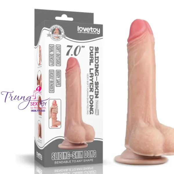 Dương Vật Giả 2 Lớp Mềm Mịn Skin Dual Da Trượt Cho Cảm Giác Như Thật