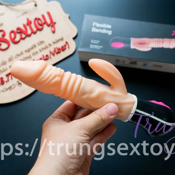 Dương vật giả Flexible Bending rung, có nhiệt độ