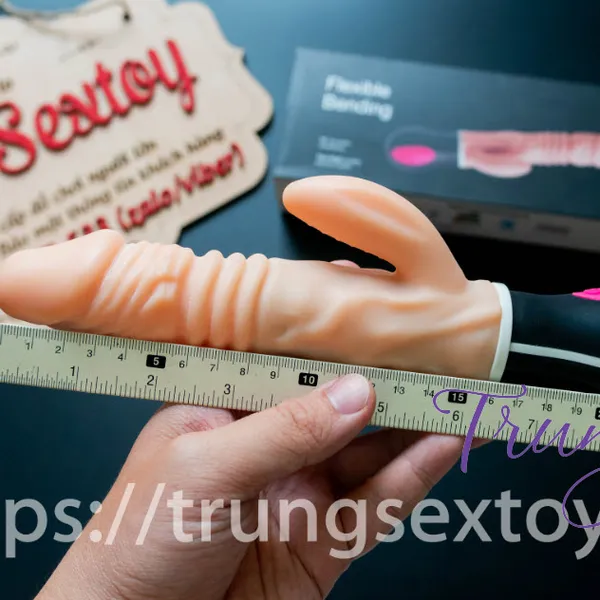 Dương vật giả Flexible Bending rung, có nhiệt độ