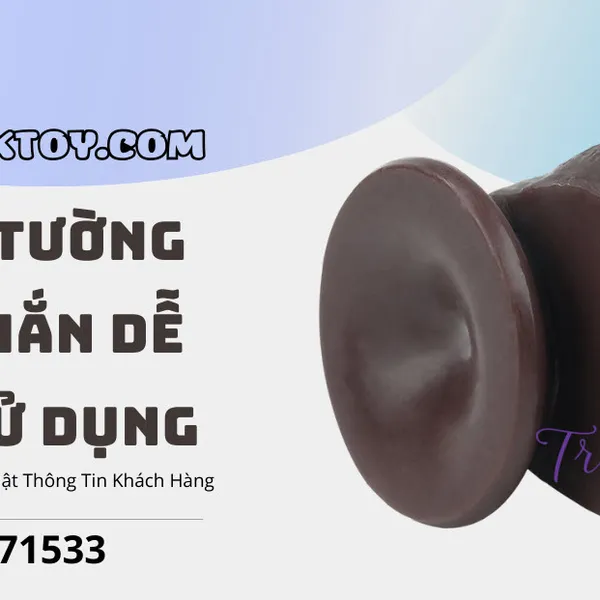 Dương vật giả gắn tường 2 lớp Lovetoy da trượt 23cm