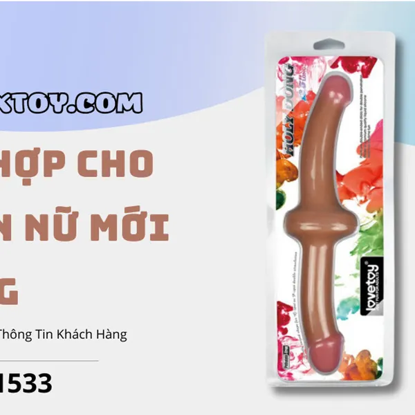 Dương vật giả cầm tay hai đầu Lovetoy siêu thật dài 30cm 
