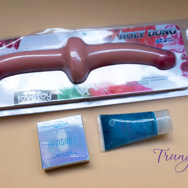 Dương vật giả cầm tay hai đầu Lovetoy siêu thật dài 30cm 