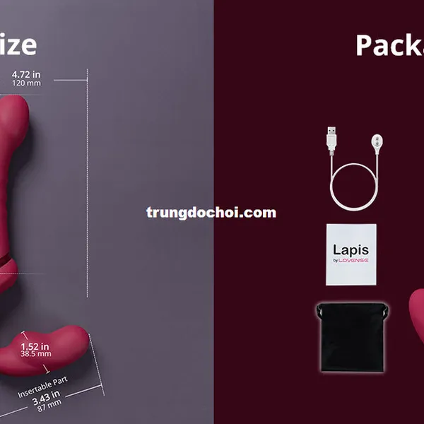 Lovense Lapis Dương Vật Giả Hai Đầu - Bạn Đồng Hành Hoàn Hảo Cho Cuộc Yêu Thăng Hoa