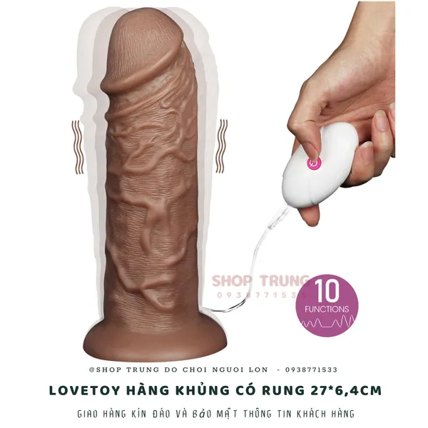 Dương vật giả có rung Hàng Khủng Lovetoy 27cm 