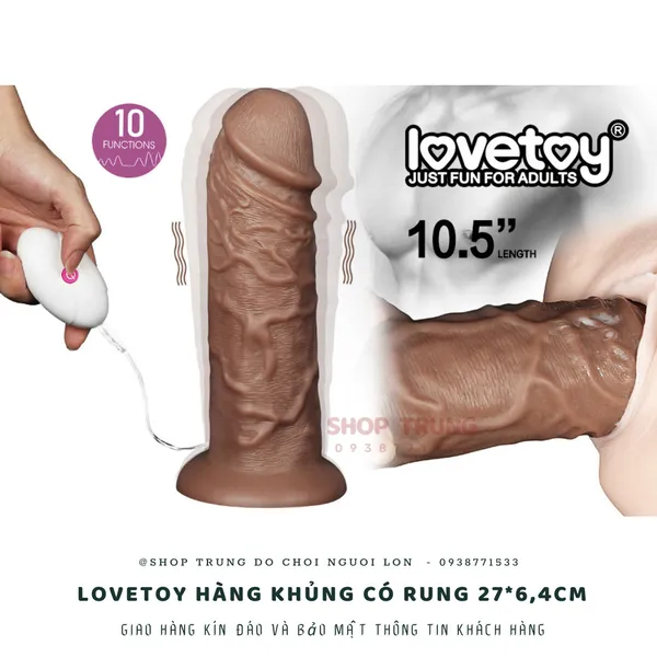 Dương vật giả có rung Hàng Khủng Lovetoy 27cm 