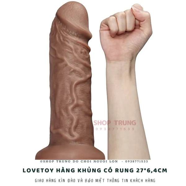 Dương vật giả có rung Hàng Khủng Lovetoy 27cm 